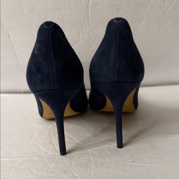 J. Crew Dark Blue Suede Heels - Picture 3 of 6